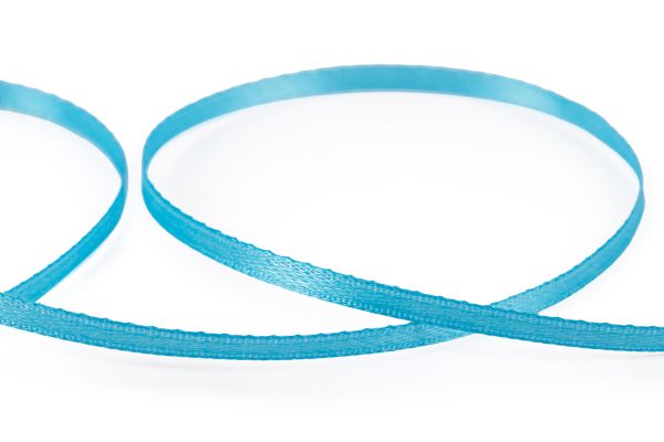 Лента атласная 2-сторонняя 3.0 мм / 91.4±2 метра, 049 голубой, Gamma AL-3P