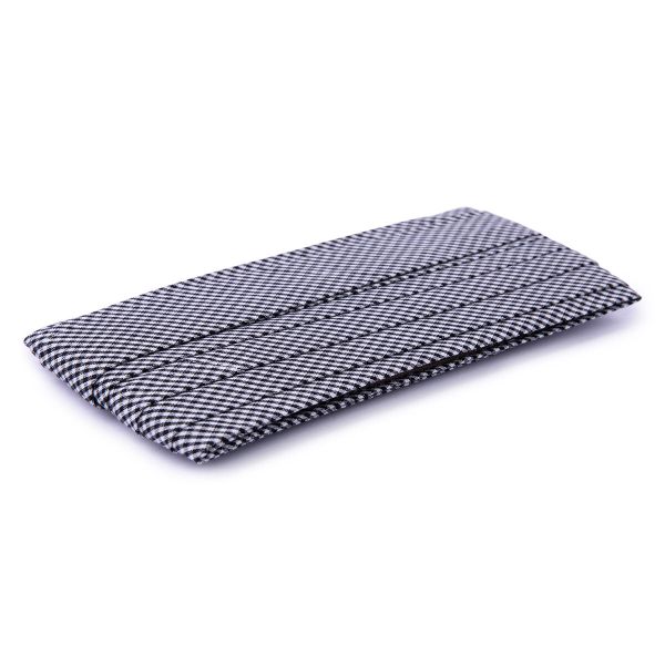 Косая бейка хлопковая 20 мм / 5 шт по 5.4 метра, №113C черный/клетка, Gamma GBF-20