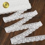 Кружево вязаное (тесьма) 19 мм / 10 метров, 5816 Тонкая нить цв.02 белый, Kruzhevo