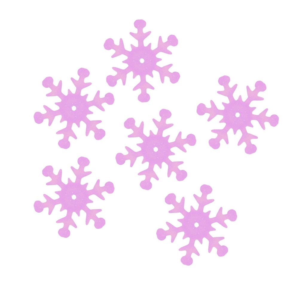 Пайетки фигурные снежинки 13 мм, Astra&amp;Craft 10г (119 розовый прозрачный с эффектом AB), 10 шт