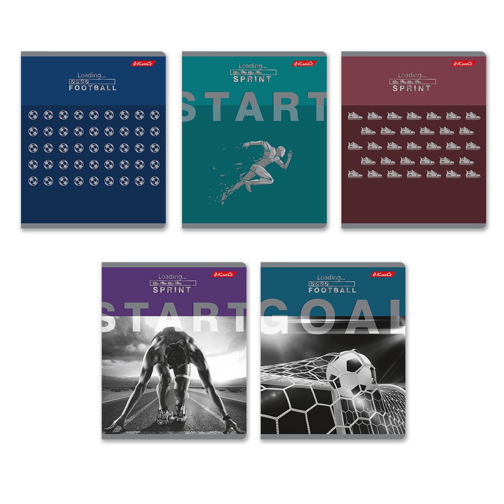 Тетрадь ученическая общая, глянцевая ламинация, A5+ 48 л. на скобе 65 г/м², белизна 100%, 10 шт, линия в термоусадочной пленке, 000758 Не сдавайся!, Светоч 48ТЕТл-004