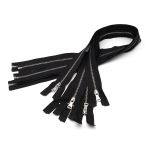 Молния металл Т3 (3 мм) 1 зам., разъем., 60 см, никель, 580 черный, 5 шт, 19060-1