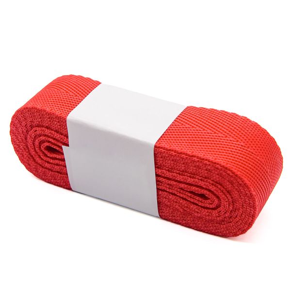 Стропа (ременная лента) 25 мм / 5х2.5 метра, толщ. 1.0 мм, [15.1 г/пог.м], 100% п/п, 10 красный