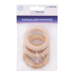 Кольца для макраме дерево бук ⌀55 мм, 3 шт, Gamma RKW-006