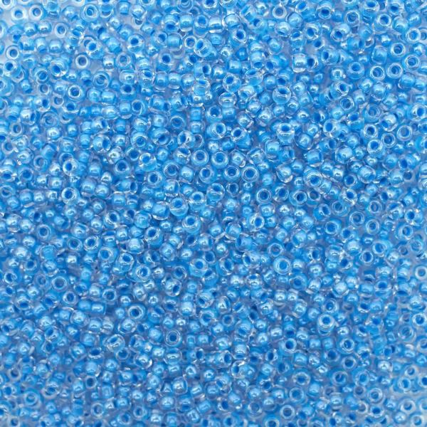 Бисер Preciosa прозрачный с цв. центром и покрытием, 10/0 (38636), круг. отв., 500 г