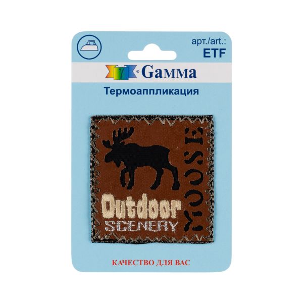 Термоаппликация №03, 1 шт, 01-324 MOOSE 5.4х5.6 см, Gamma ETF