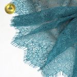 Кружево шантильи (реснички) 170 мм, A88 цв.F222 изумрудно-синий, 3 метра, Kruzhevo