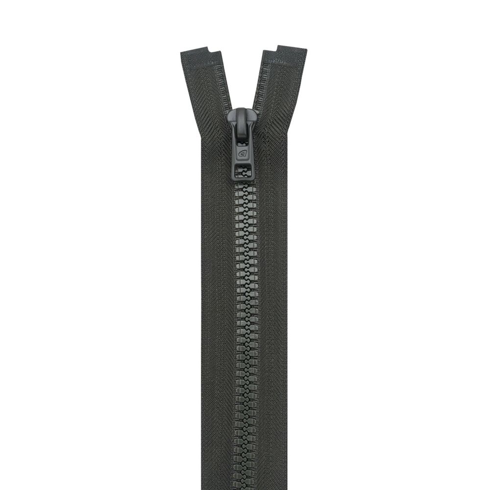 Молния трактор Arta Т6 (6 мм) 1 зам., разъем., 40 см, (2076), A237 т.хаки, НОВЫЙ МАТОВЫЙ ЗАМОК, уп.50 штук