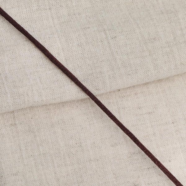 Шнур атласный корсетный ⌀2.0 мм / 45.7 метров, 25 коричневый