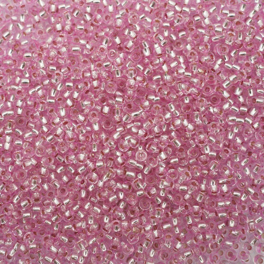 Бисер Preciosa прозрачный с серебр.центром 10/0 (2.3 мм), круг.отв., 50г, (78292)