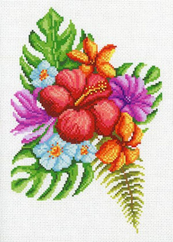 Набор для вышивания нитками МП Студия, Летняя симфония, 30х40 см