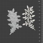 Нож для вырубки 5.2х7.9 см, Веточка, Mr.Painter DICUT-M0010