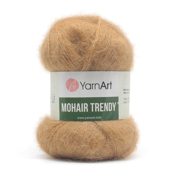 Пряжа YarnArt (ЯрнАрт) Mohair trendy / уп.5 мот. по 100 г, 220м, 116 кофе с молоком