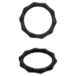 Карабин металл кольцо ⌀32 мм, декоративный, черный матовый, MB_2231, 6 шт