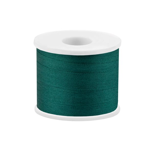 Лента (тесьма) шелковая 7.0 мм / 45.5±0.5 метров, №227 т. зеленый, Gamma SR-7