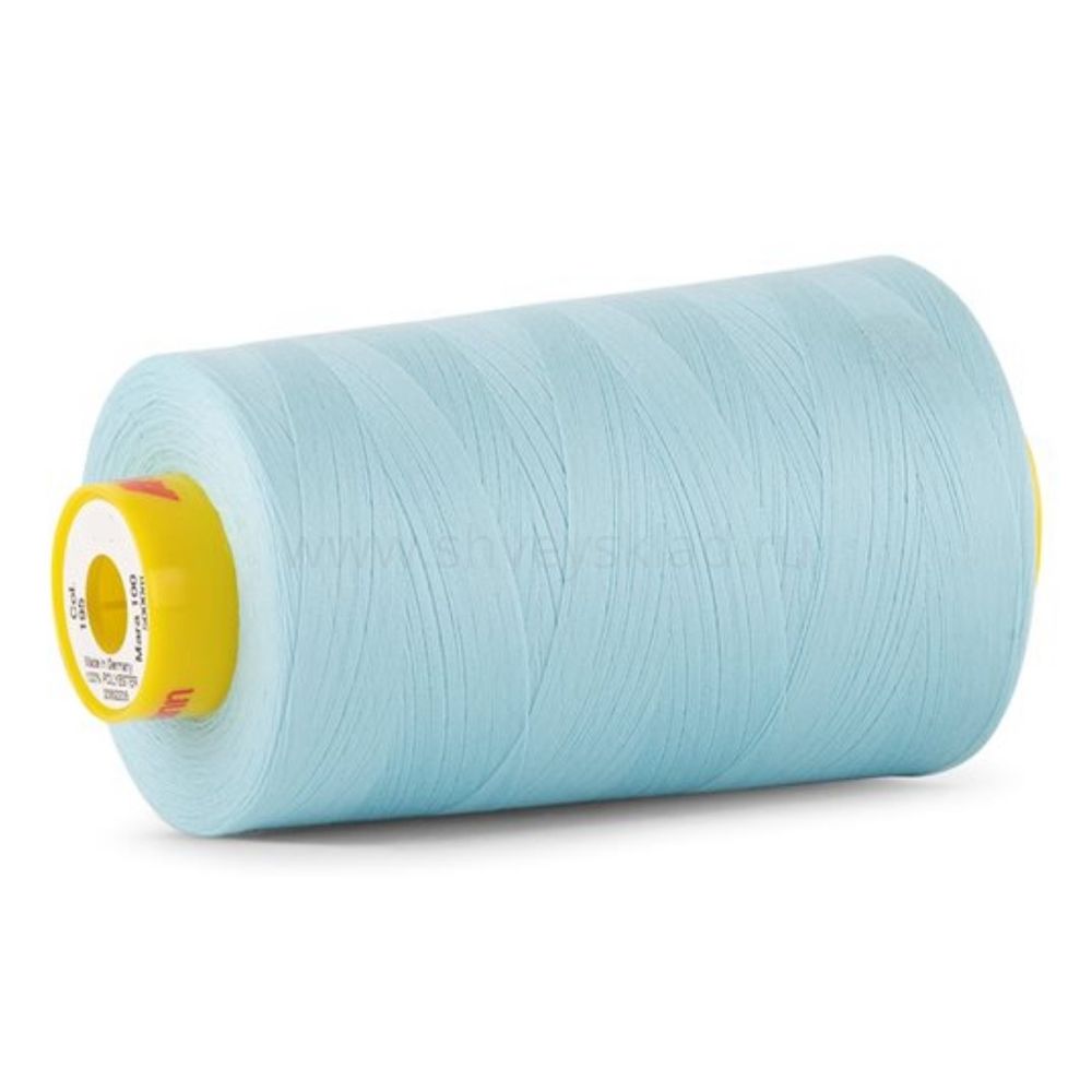 Нитка особо тонкая Gutermann Mara №150 (150/2), 5000 м, 713961, цв. 195 голубой лед, 1 катушка