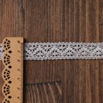 Кружево вязаное (тесьма) 20 мм, диз. 295, тонкая нить, цв.02 белый уп. 10 м, Kruzhevo