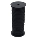 Шнур плетеный плоский ⌀7.0 мм / 50 метров, п/а, черный