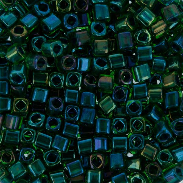 Бисер Toho Cube 2 (1.5 мм), 25 г (5х5 г), 0249 зеленый