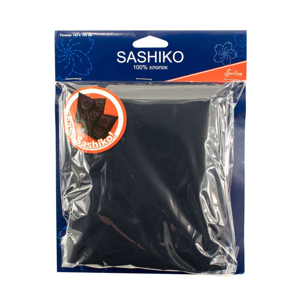 Ткань для вышивки сашико 160 г/м², 100х142 см, т.синий, Hemline /TOS/