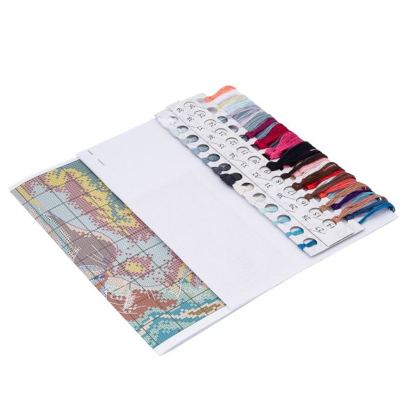 Набор для вышивания нитками Овен, Пушистая романтика 20х30см