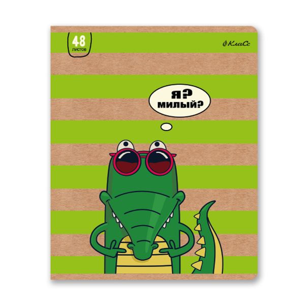 Тетрадь ученическая общая, A5+ 48 л. на скобе 65 г/м², белизна 100%, 10 шт, линия в термоусадочной пленке, 000761 Кроко-тетрадь, Светоч 48ТЕТл-001