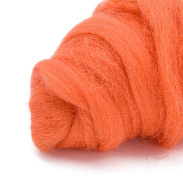 Шерсть для валяния полутонкая, 50 гр., Astra&Craft, 035 оранжевый