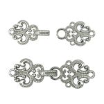 Крючки пришивные декоративные 59х20 мм, nickel, 6 шт