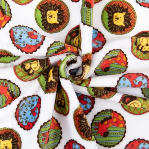 Плюш (ткань) Peppy Born to be wild, 440±5 г/м², 48х48 см, ringlet multi