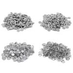 Кнопка рубашечная (джерси) жемчужинка ⌀9.5 мм, ≈1440 шт, МЕТАЛЛ, акрил, белый/никель, NEW STAR