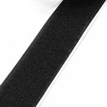 Лента контактная липучка (велкро) клеевая 25 мм / 25 метров, черный, ПЕТЛЯ, качество "A"
