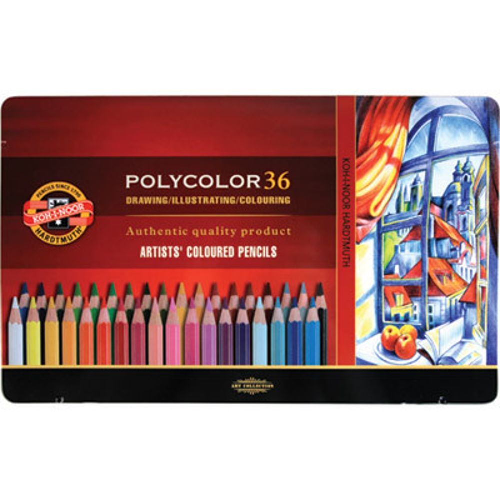 Набор цветных карандашей худож. 36 цв, 3825036002PL в жестяной упаковке, KOH-I-NOOR