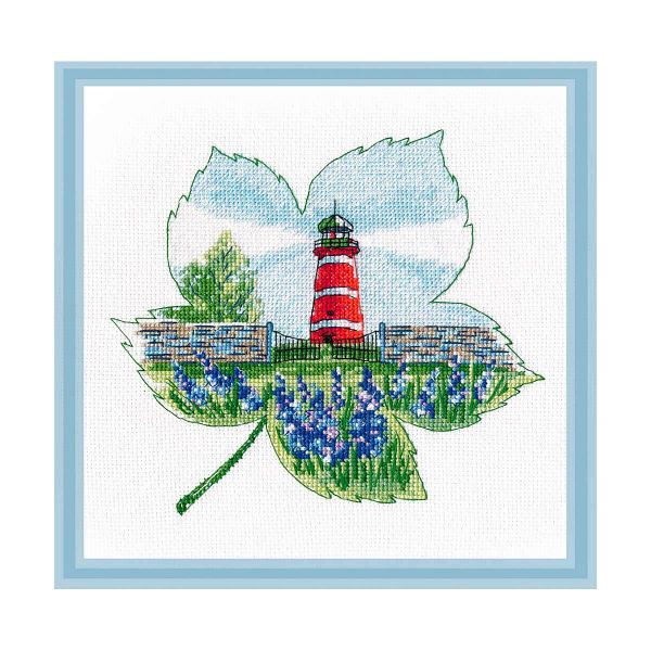Набор для вышивания нитками Овен, Маяк Нарсхольмена 16х17см