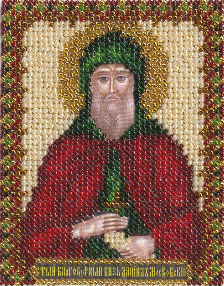 Набор для вышивания бисером Panna, Икона Св. Благоверного Даниила Московского, 8,5х10,5 см