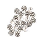 Розетки для бус 11 мм, 20 шт, 01 под античное серебро, Zlatka MFR-13