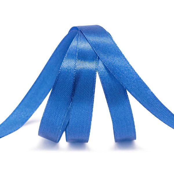 Лента атласная 1-сторонняя 12.0 мм / 22.86±1 метров, 154 ярко-голубой, Globus