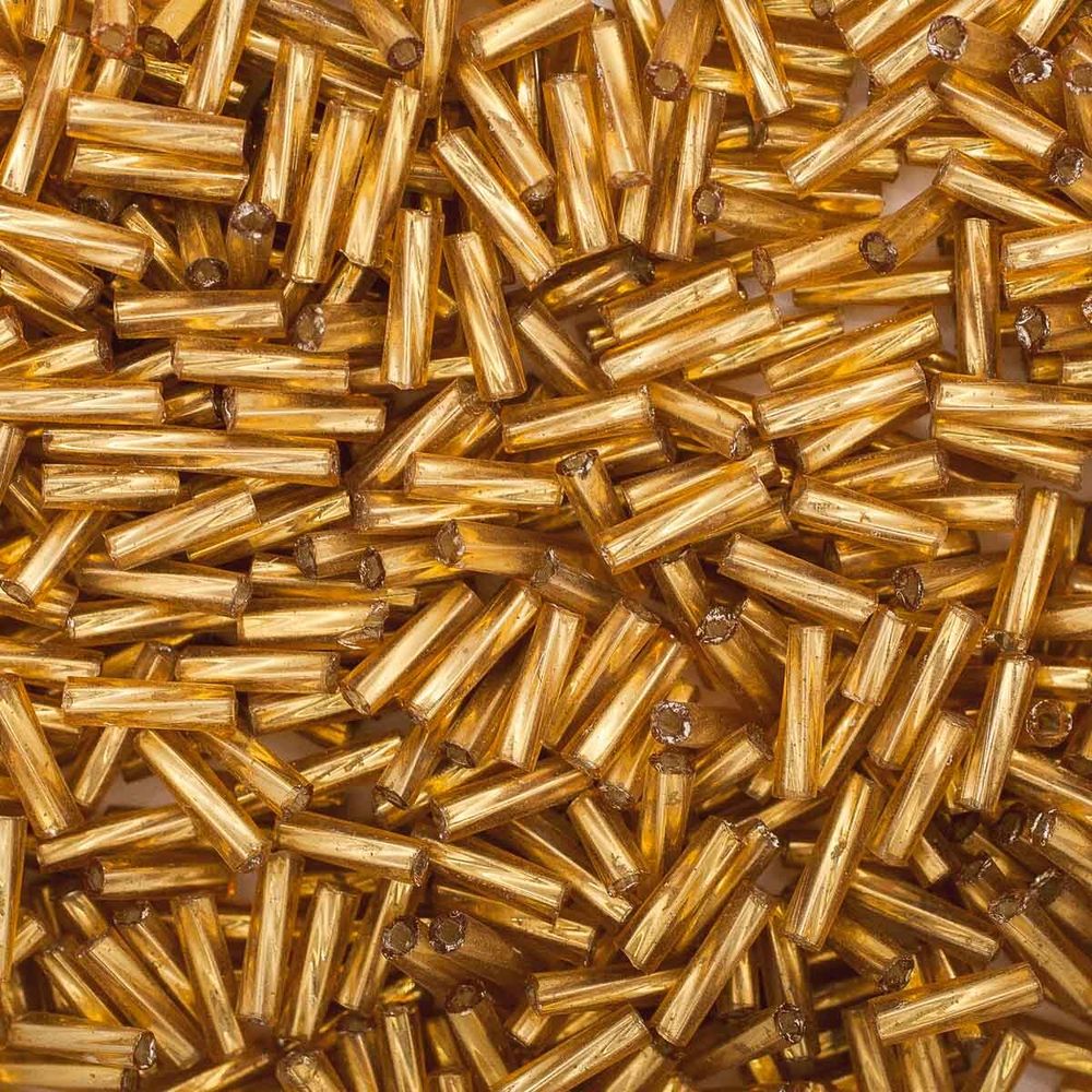 Стеклярус Astra&amp;Craft 5 мм, 200 г (10х20 г), цв. М-22Т золотой (крученый)