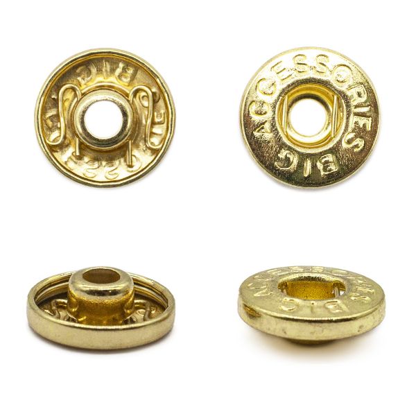 Часть кнопки Альфа (S-образная) ⌀11.5 мм (B-часть), 5 золото (B-часть), 100 шт, BIG