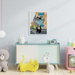 Картина по номерам Фрея, Союзмультфильм. Ну, погоди! На прогулке, на картоне, 40х30 см