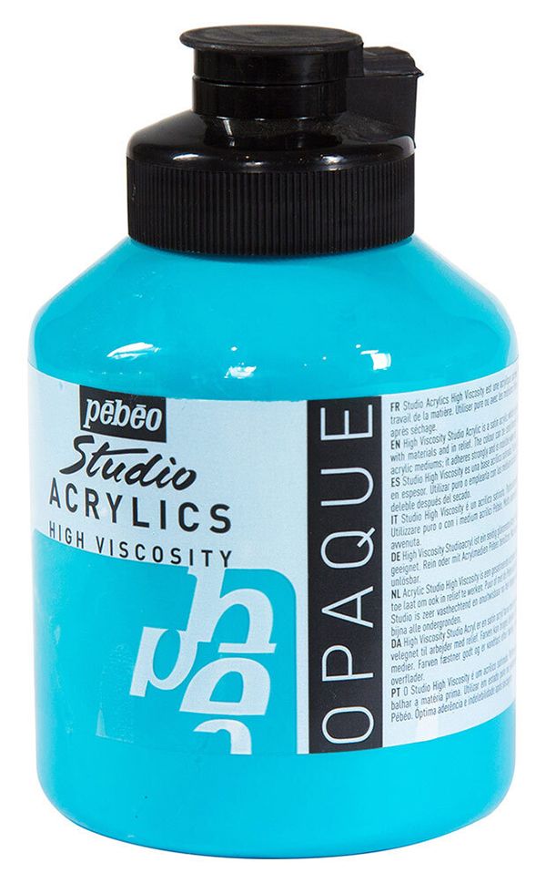 Краска акриловая Acrylics 500 мл, 171030 бирюзовый, Pebeo