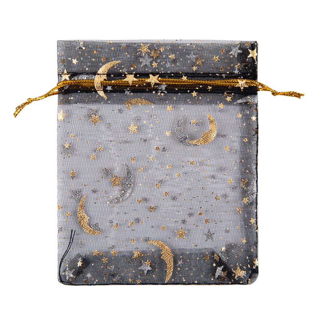 Подарочный мешочек 9х12 см, 10 шт, 04 черный, Stilerra BAGO-2D