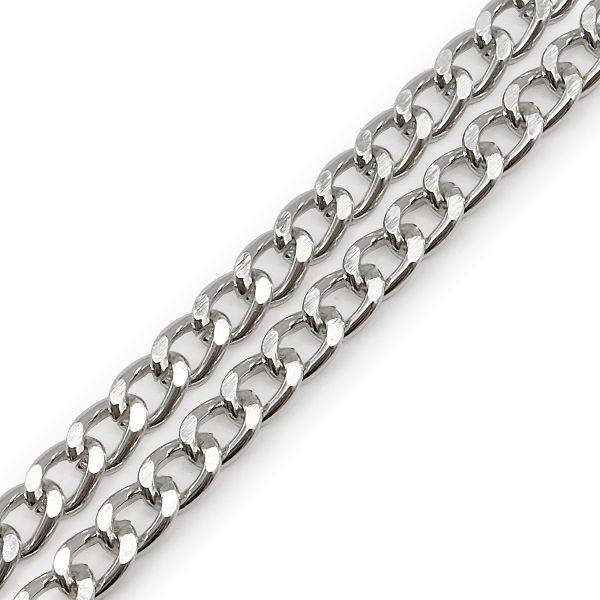 Цепь алюминиевая 8,2х6 мм, 10 м, никель