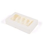 Коробка для 5 эклеров 25х15х5 см, белый, S-Chief BFC-040