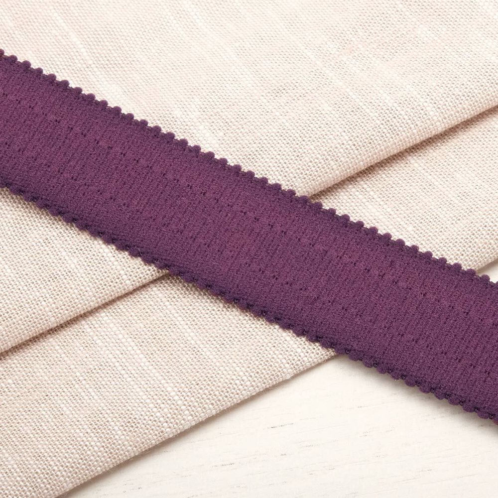 Резинка бельевая (бретелечная) 25.0 мм / 25 метров, 76-90 сливовое вино