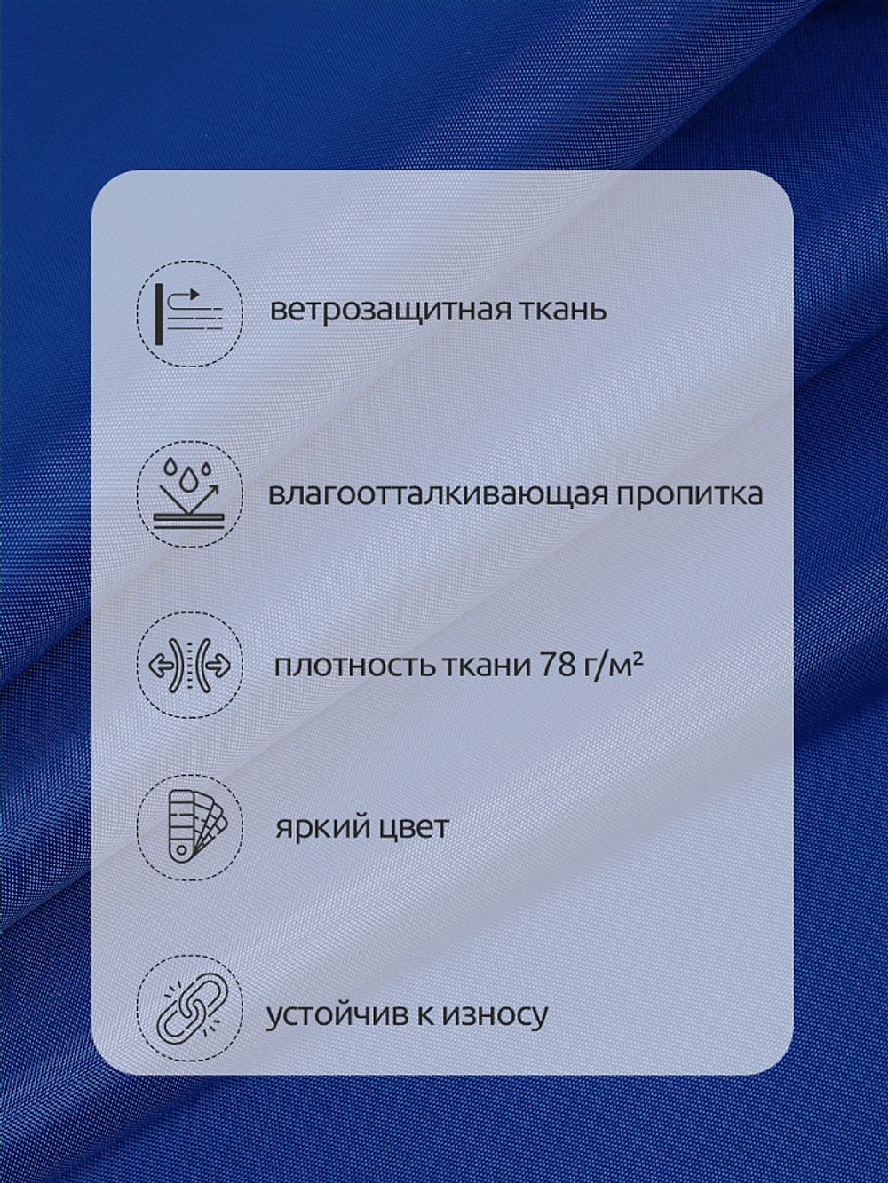 Оксфорд 200D PU1000 78 г/м², 150 см / 1 метр, ОКС.TBY200D.S027.1, S027 василек