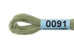 Мулине Gamma 100% хлопок, цв.0091 св-сер-зеленый, 24 мотка по 8 метров