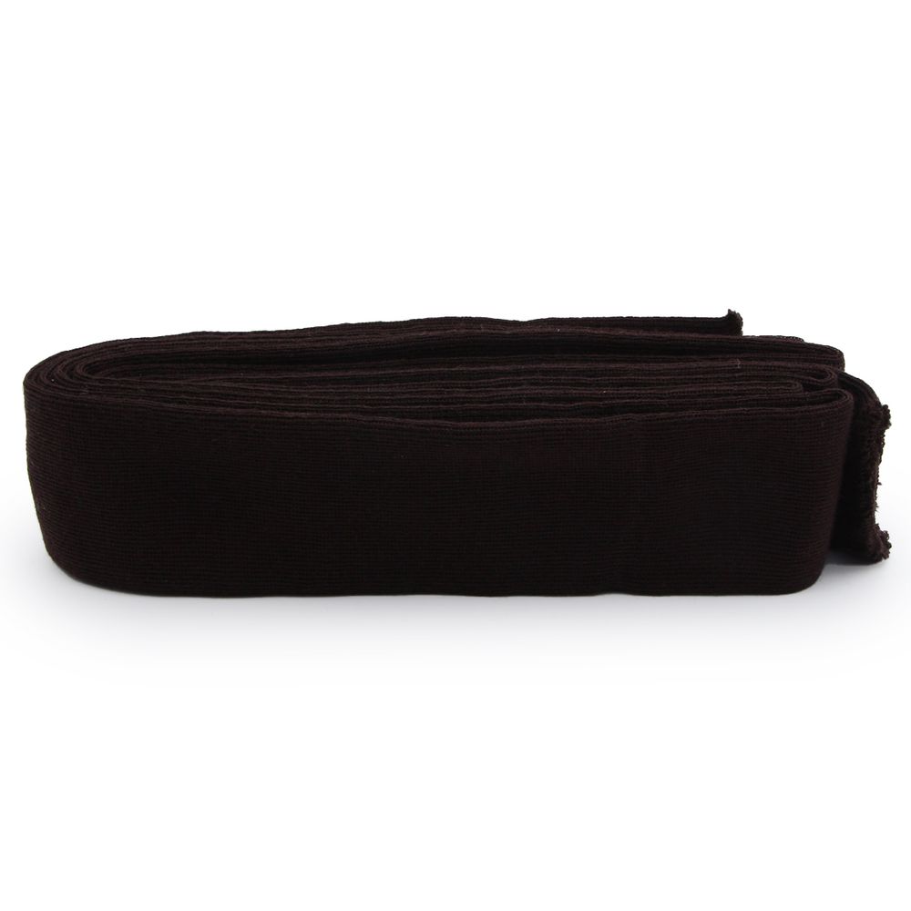 Манжеты трикотажные рукава 7.0 см / 3 метра, полушерсть тонкие 14кл. 1х1, 729 коричневый