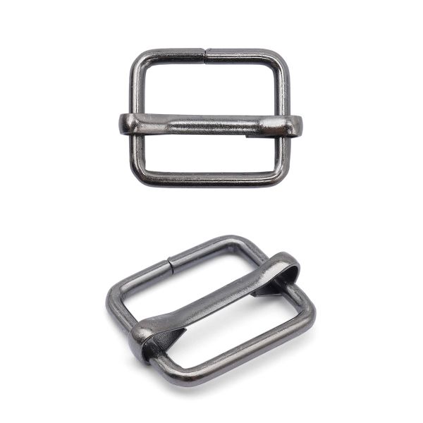 Рамка регулировочная металл 16 мм (19.8х17.2 мм, ⌀1.9 мм), чер.никель, 100 шт, 2AR027