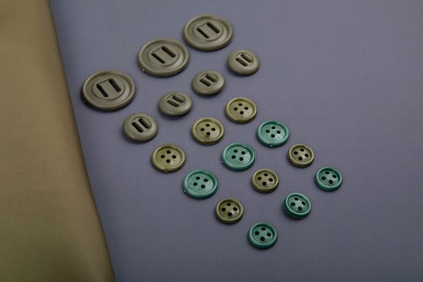 Пуговицы пластик 17 мм, 50 шт, хаки, Gamma КНП-17