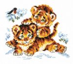 Набор для вышивания нитками Чудесная игла, Безмятежное детство, 14х12 см